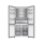 Lodówka MPM 503-SSI-13/D Multidoor Slot-In No Frost 190,2cm Czarne Szkło Do Obudowy 505L - 1502630 - zdjęcie 2